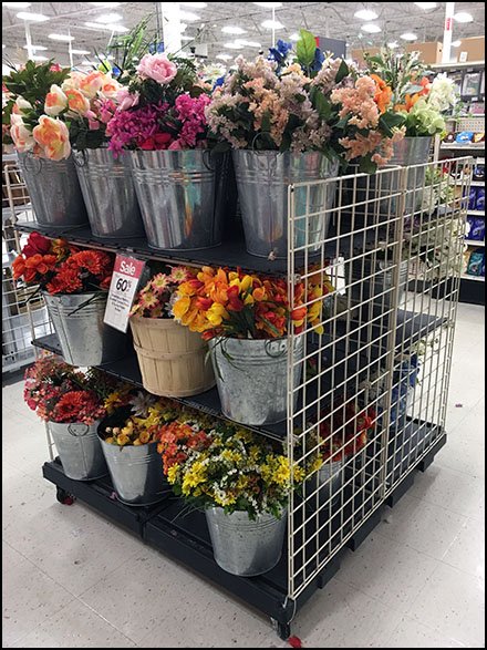 Fall Floral Galvanized Bucket Merchandising