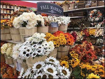 Fall Market Bushel Basket Floral Display