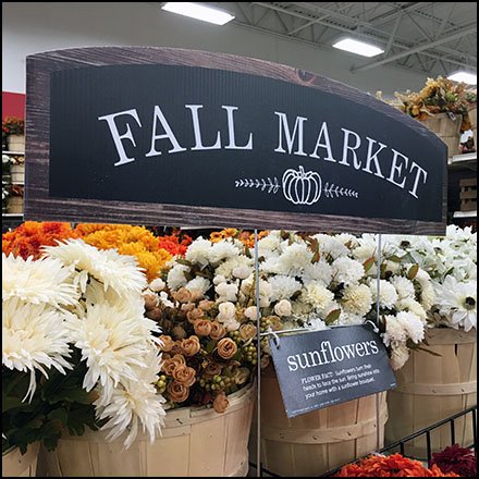 Fall Market Bushel Basket Floral Display