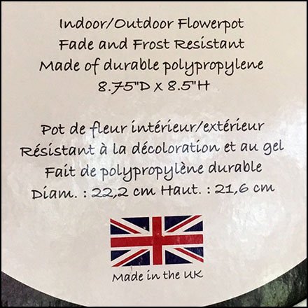 English Garden Flowerpots Made In UK