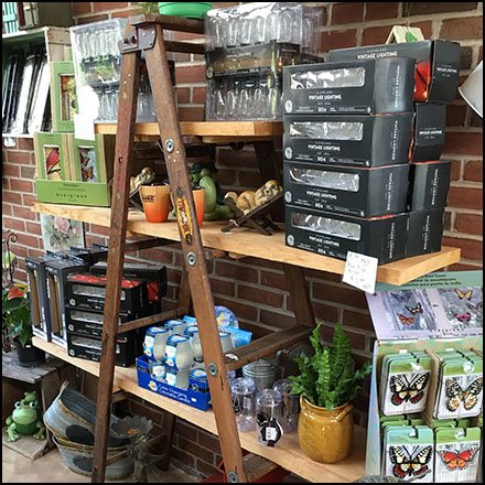 Ladder Shelf Outfitting At The Garden Center