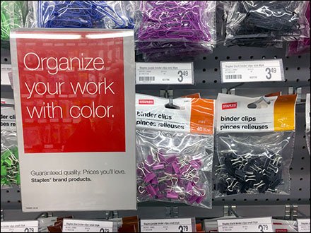 Color-Coded Paper Clip Scan Hook Display