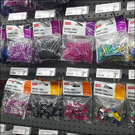 Color Coded Paper Clip Hooked Display Feature