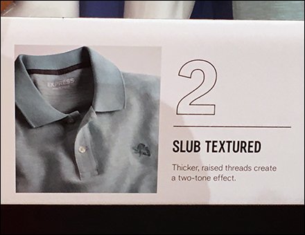Polo Shirt Shelf-Edge Style Definitions Sign