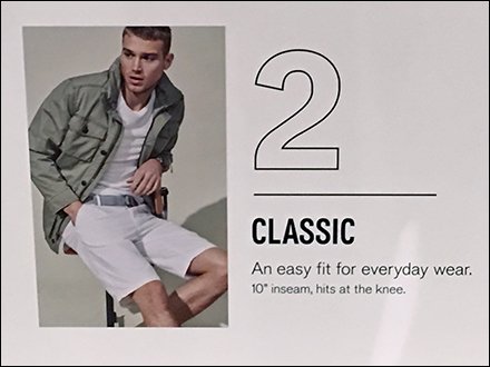 Express Shorts Shelf-Edge Style Definitions