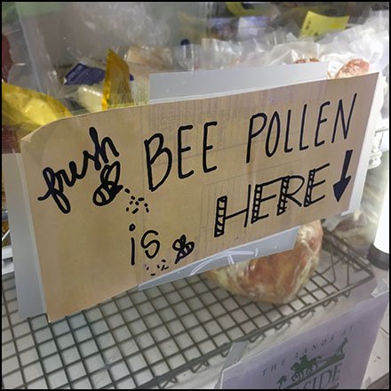 Fresh Bee Pollen Cooler Door Sign Feature