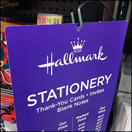 Hallmark Price Chart Discount Dangler 