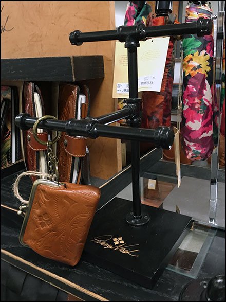 Patricia Nash Pipe Rack Purse Display