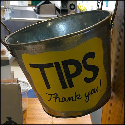 Two-Fisted Tips Bucket Handles Gratuities
