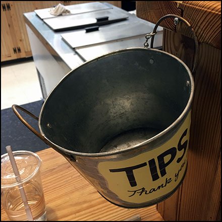 Two-Fisted Tips Bucket Handles Gratuities