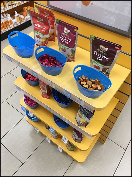 Sample Try-Me EndCap at Vitamin Shoppe
