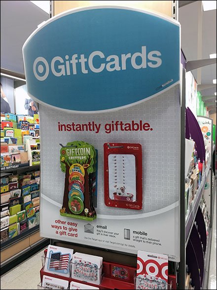 Attached-Back Gift Card Straight-Entry Hook Endcap