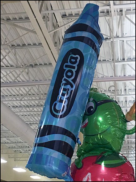 Crayola Inflatable Points To Center Store