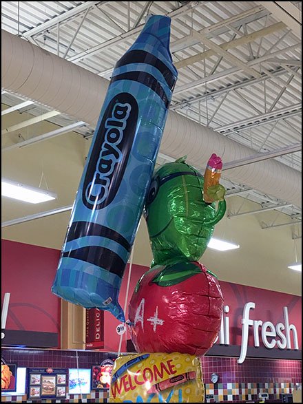 Crayola Inflatable Points To Center Store