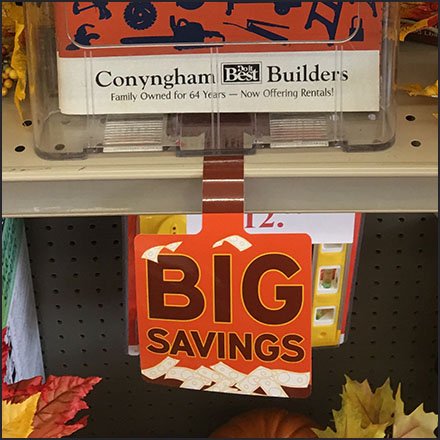 Fall Endcap Merchandising Dangler