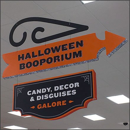 Halloween Booporium Directional Sign