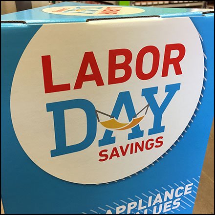 Labor Day Savings Sign Patch At Lowes