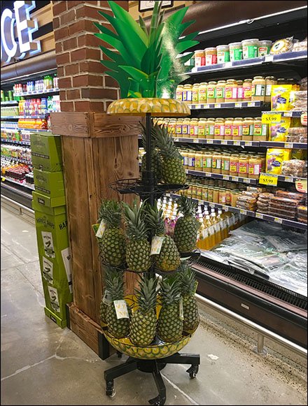 Fresh Pineapple Open Wire Ring Tower