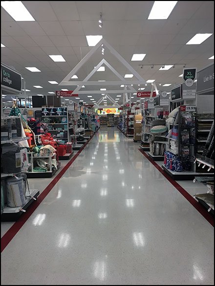 Ceiling Space Frame Trusses Run The Aisle