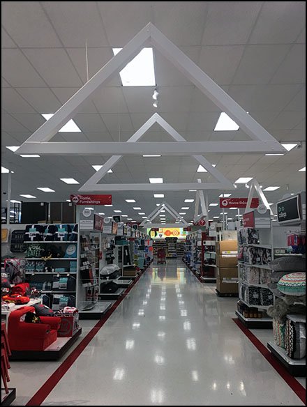 Ceiling Space Frame Trusses Run The Aisle