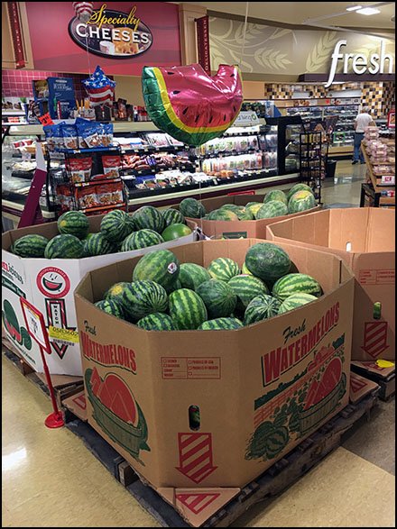 Watermelon Inflatable Points The Way In Produce
