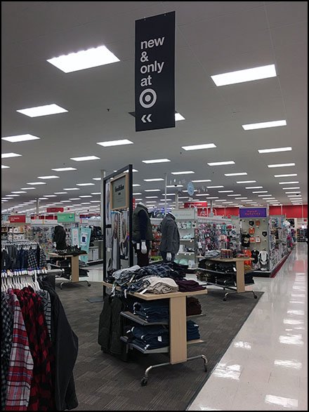 New and Only At Target Ceiling Sign