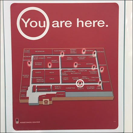 Vague You Are Here Navigation Aid – Fixtures Close Up