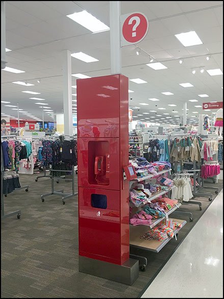 Freestanding Red Call Box Monolith at Target