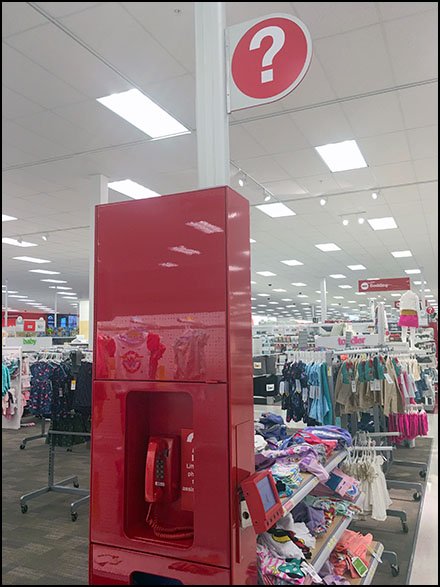 Freestanding Red Call Box Monolith at Target
