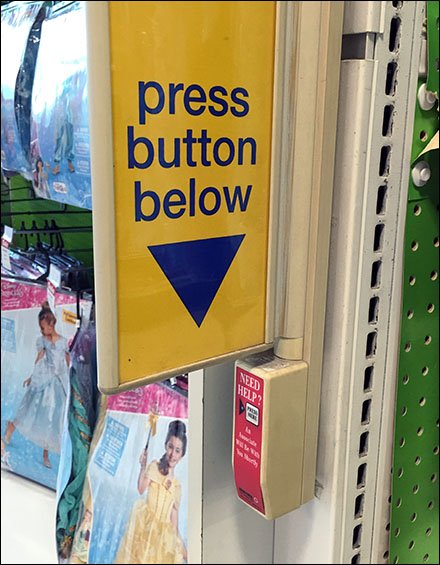Oversize Sign For Undersize Call Button