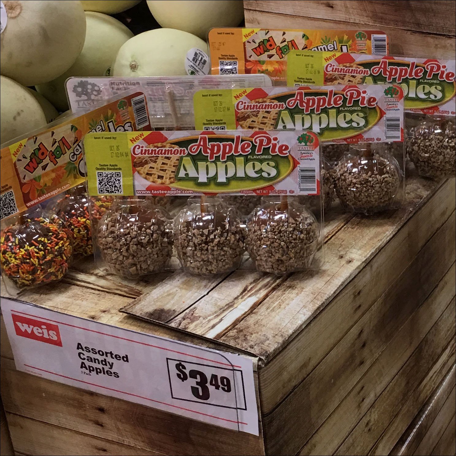 Fall Taffy Apple Corrugated Crate Display 