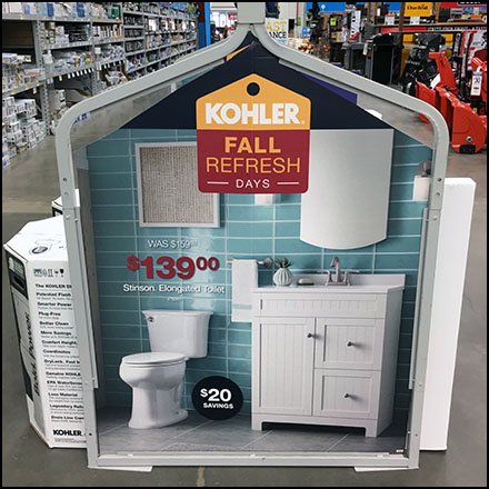 Fall Toilet Refresh Display by Kohler