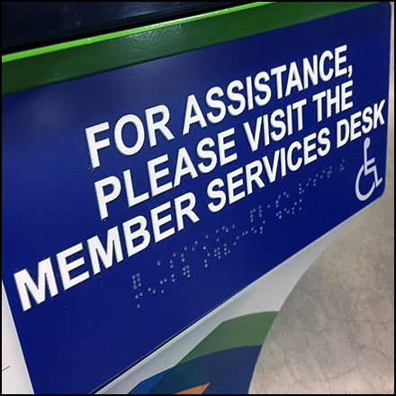 On-Line In-Store Pickup Assistance in Braille