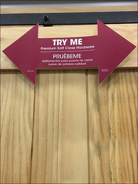 Working Barn Door Hardware Display In-Store