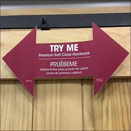 Multilingual Try Me For Barn Door Hardware
