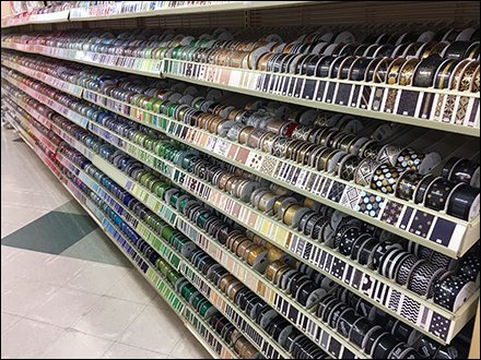 Circular Spool Ribbon Shelf Merchandising