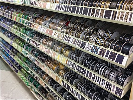 Circular Spool Ribbon Shelf Merchandising