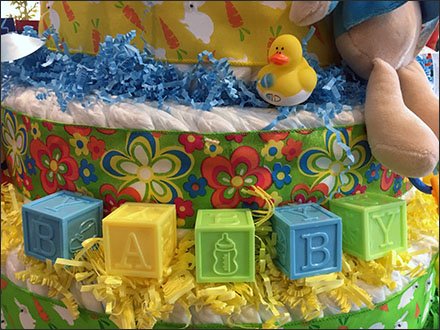 Baby Shower Diaper Cake As Visual Merchandising