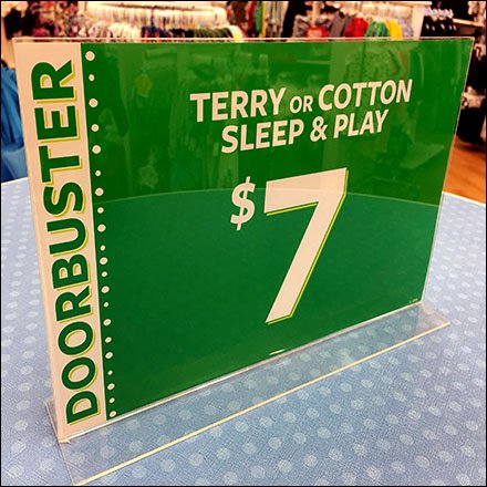Doorbusters Horizontal Acrylic Table-Top Sign Feature