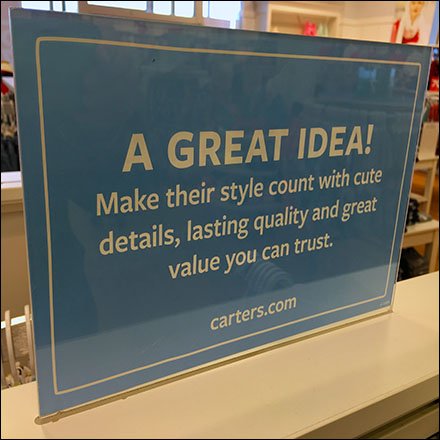Making Style Count Table-top Sign Feature