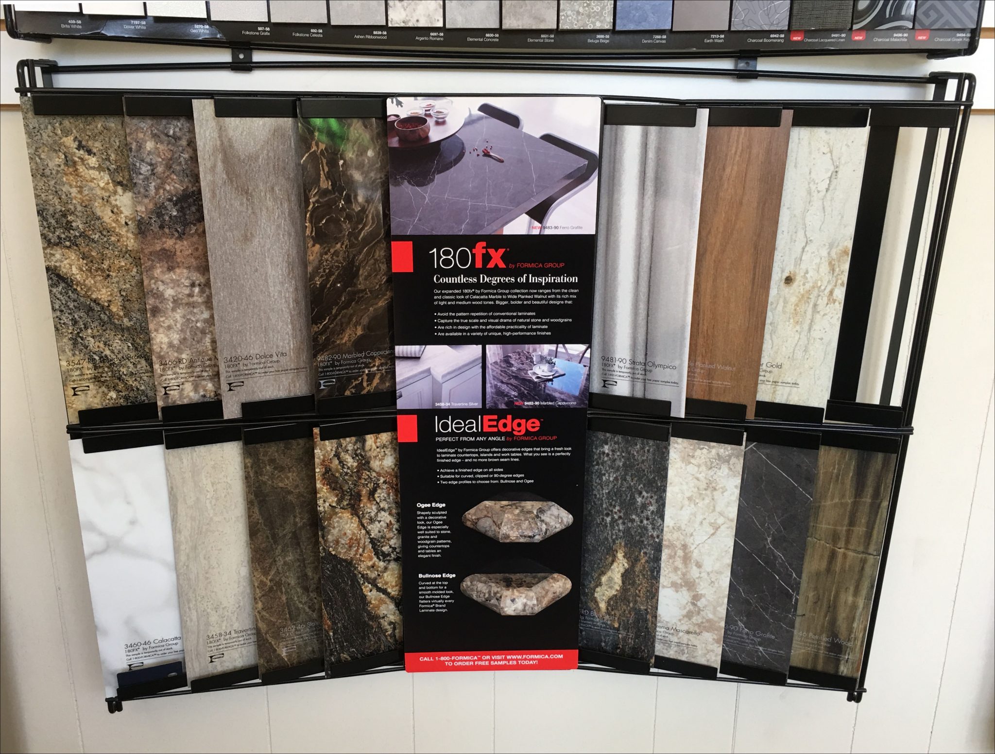 Formica Slide-In Sample Wall Display Unit