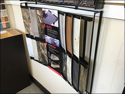 Formica Slide-In Sample Wall Display Unit