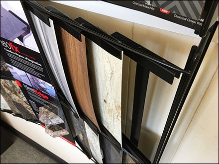 Formica Slide-In Sample Wall Display Unit