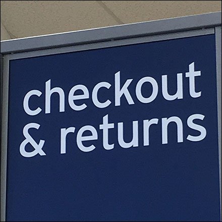 Checkout And Returns Queue Sign Tower Feature