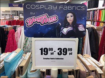 Cosplay Fabric Merchandising Header at JoAnns