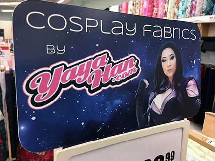 Cosplay Fabric Merchandising Header at JoAnns