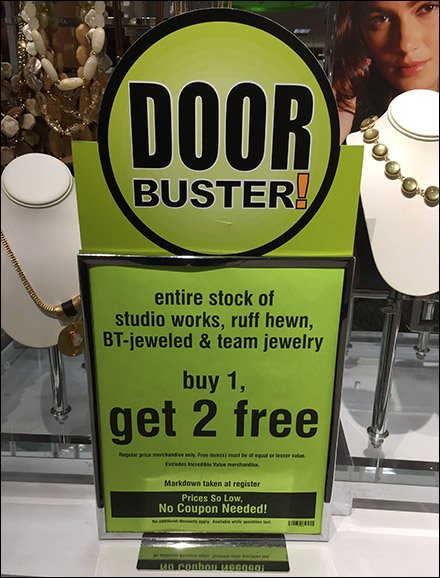 Door Busters Tablet Top Sign Frame