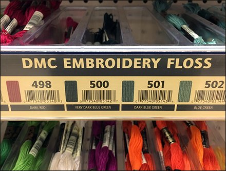 Embroidery Floss Tray Rack Labeling Solution