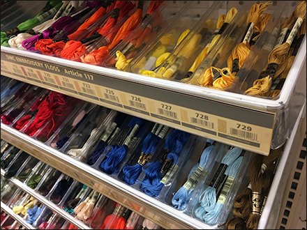 Embroidery Floss Tray Racks Pegboard Mount