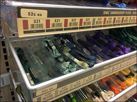 Embroidery Floss Tray Racks Pegboard Mount